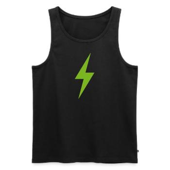 Electricity - Men's Premium Organic Tank Top - black - Front - AI Model Male 178 light (178cm)