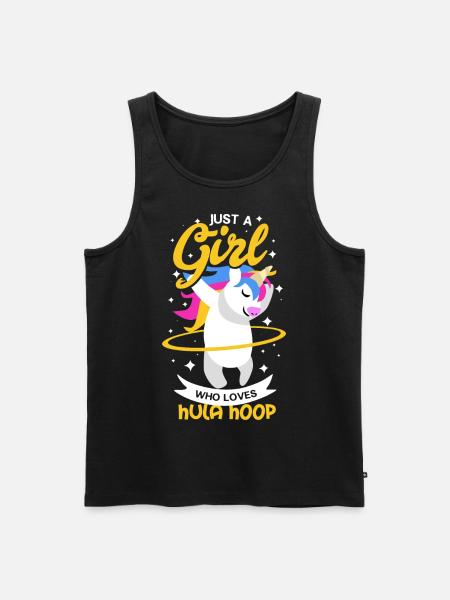 Hula Hoop Einhorn - Männer Premium Bio Tank Top - Schwarz