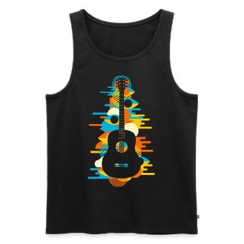 Akustische Gitarre Musikinstrument Lustig Geschenk - Männer Premium Bio Tank Top - Schwarz - Vorne - Michal (187cm)