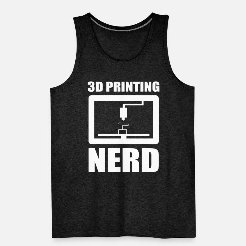 3D Nerd Nerd 3D Printing Nerd 3D Printing Proverbes Débardeur bio Premium Homme