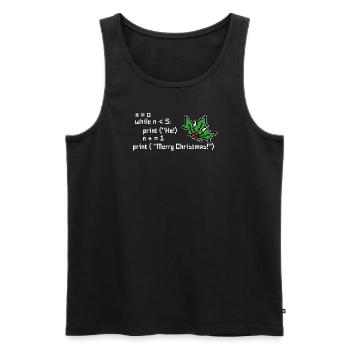 Computer Science Source Merry Christmas Christmas - Men's Premium Organic Tank Top - black - Front - AI Model Male 178 light (178cm)