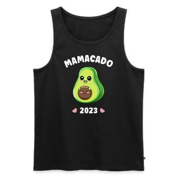 Mamacado 2023 Avocado Pregnancy Pregnant - Men's Premium Organic Tank Top - black - Front - Michal (187cm)