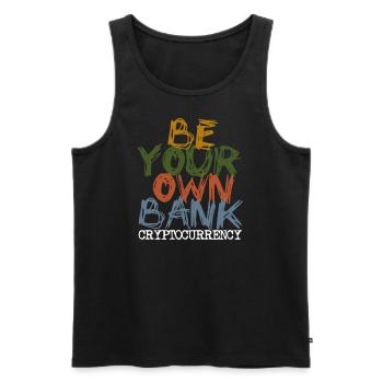 Be your own bank - cryptocurrency - Männer Premium Bio Tank Top - Schwarz - Vorne - Michal (187cm)