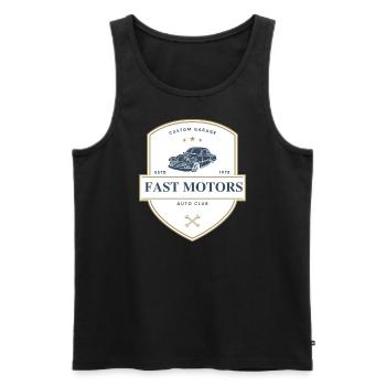 Fast Motors - Männer Premium Bio Tank Top - Schwarz - Vorne - AI Model Male 178 light (178cm)