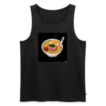 Ramen - Men's Premium Organic Tank Top - black - Front - Michal (187cm)
