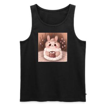 Fluffiges Tierchen - Männer Premium Bio Tank Top - Schwarz - Vorne - AI Model Male 178 light (178cm)