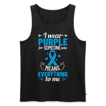 Epilepsie Krampf Erkrankung Epileptischer Anfall - Männer Premium Bio Tank Top - Schwarz - Vorne - AI Model Male 178 light (178cm)