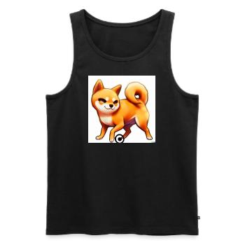 Cute Shiba Inu - Männer Premium Bio Tank Top - Schwarz - Vorne - Michal (187cm)