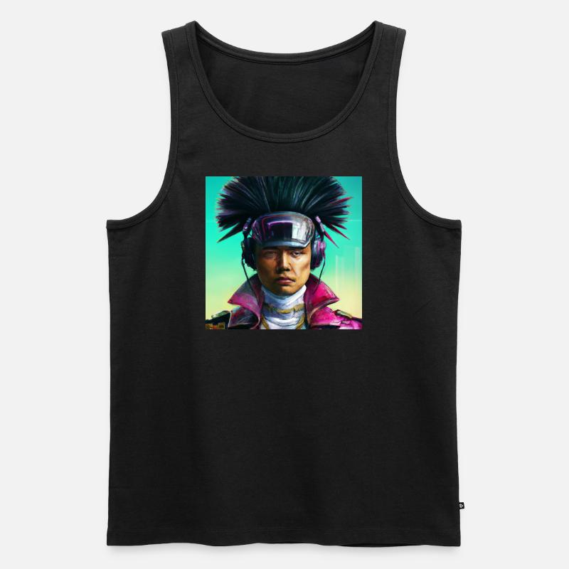 Wang - 2076 - Männer Premium Bio Tank Top - Schwarz