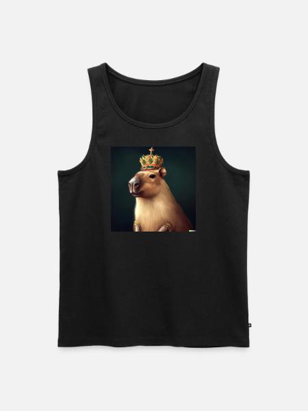King Capybara - Männer Premium Bio Tank Top - Schwarz