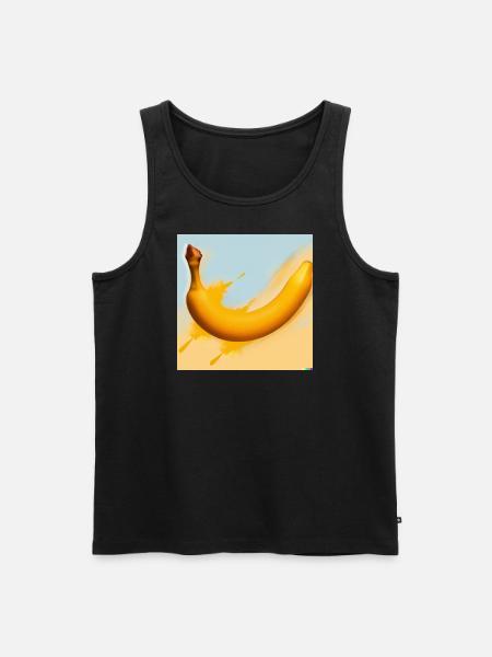 banana digital artwork - Männer Premium Bio Tank Top - Schwarz