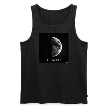 dark side of the moon - the mond - Männer Premium Bio Tank Top - Schwarz - Vorne - AI Model Male 178 light (178cm)