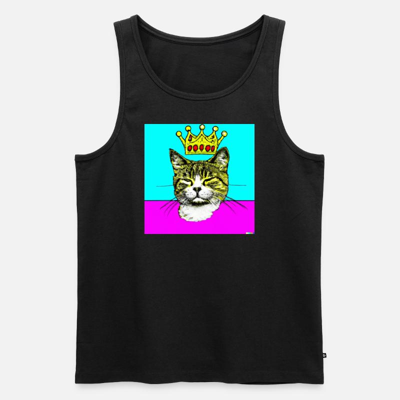 Blind Cat 9 - Männer Premium Bio Tank Top - Schwarz
