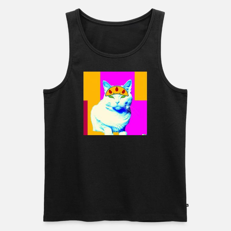 Blind Cat 8 - Männer Premium Bio Tank Top - Schwarz