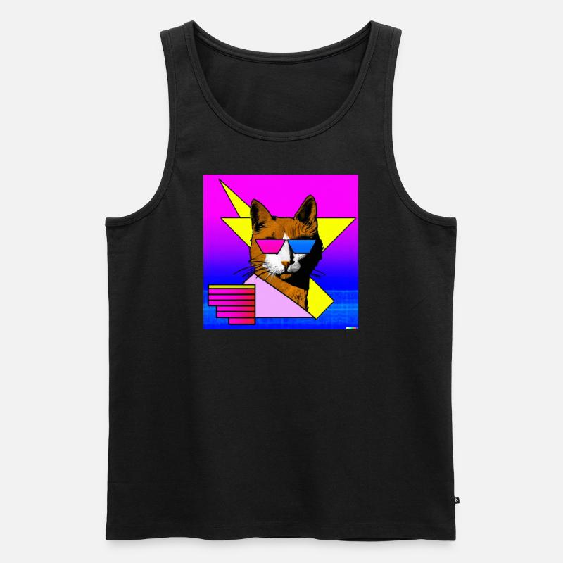 Blind Cat 31 - Männer Premium Bio Tank Top - Schwarz