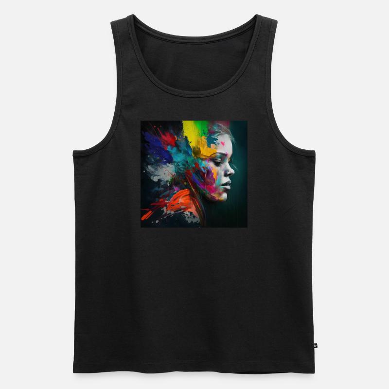 Abstrakte Kunst - Männer Premium Bio Tank Top - Schwarz