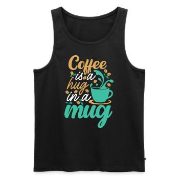 Cup of Hugs - Männer Premium Bio Tank Top - Schwarz - Vorne - Michal (187cm)