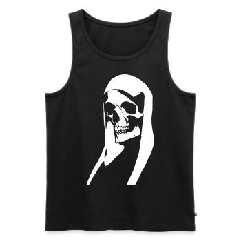 Unveil Your Enigmatic Aura with Unholy Nun, Satan - Men's Premium Organic Tank Top - black - Front - AI Model Male 178 light (178cm)