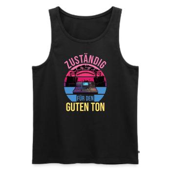 Medientechniker Mischpult Zuständig für guten Ton - Männer Premium Bio Tank Top - Schwarz - Vorne - Michal (187cm)