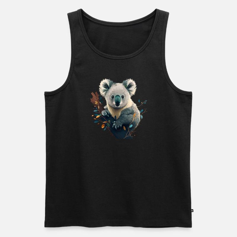 Koala in einem Baum - Männer Premium Bio Tank Top - Schwarz
