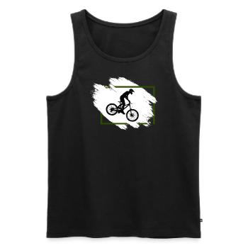 mountain bike cycling gift downhill - Men's Premium Organic Tank Top - black - Front - Michal (187cm)