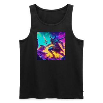 Cyber Viking - Männer Premium Bio Tank Top - Schwarz - Vorne - Michal (187cm)