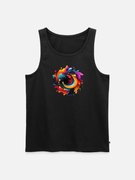 Farbenfroh - Männer Premium Bio Tank Top - Schwarz