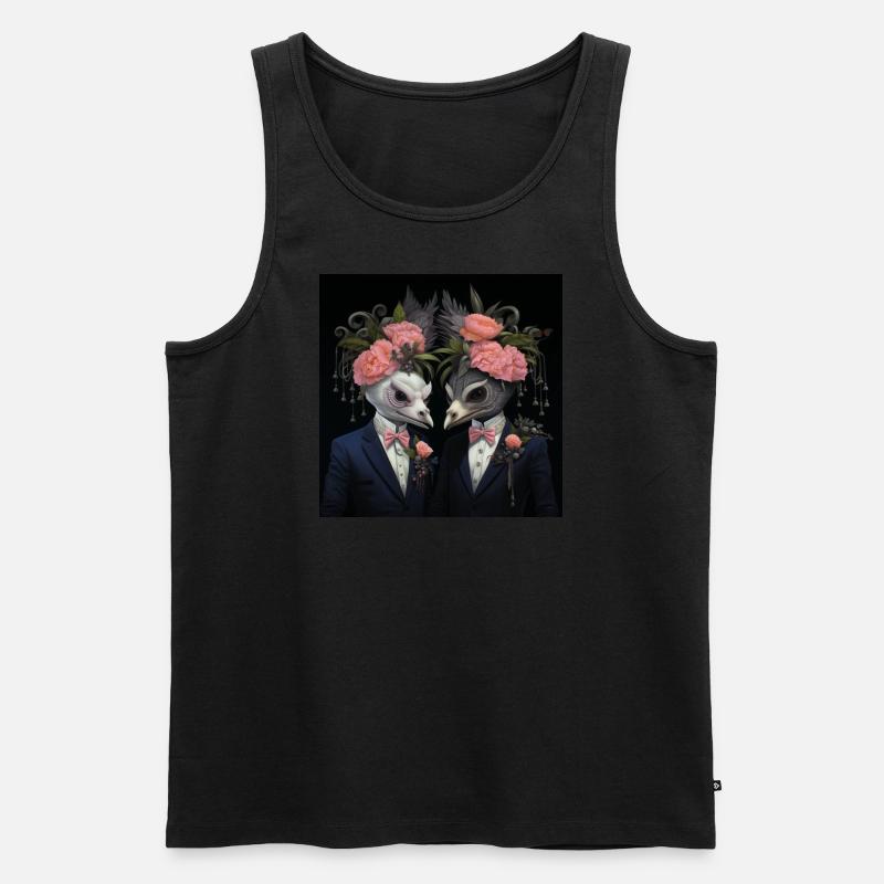 flower adler - Männer Premium Bio Tank Top - Schwarz