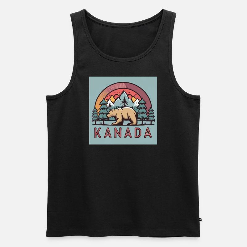 Kanada1 - Männer Premium Bio Tank Top - Schwarz