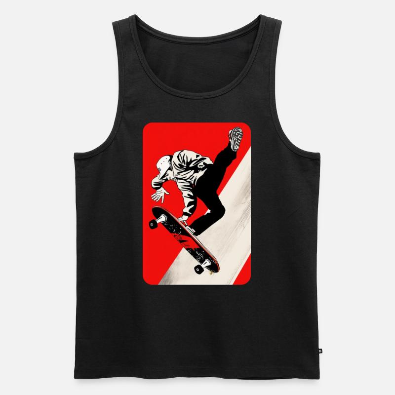 skate worm design #222 - Männer Premium Bio Tank Top - Schwarz