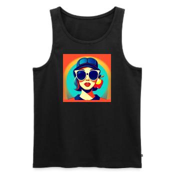 Applehead - Männer Premium Bio Tank Top - Schwarz - Vorne - Michal (187cm)