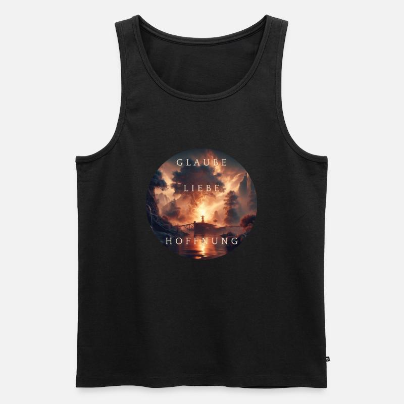 Glaube Liebe Hoffnung - Männer Premium Bio Tank Top - Schwarz