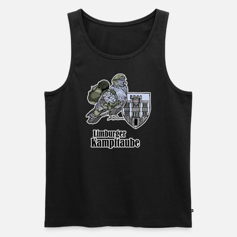 Limburger Kampftaube - Männer Premium Bio Tank Top - Schwarz