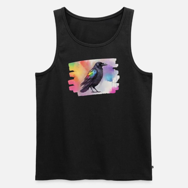 Bunter Rabe - Männer Premium Bio Tank Top - Schwarz