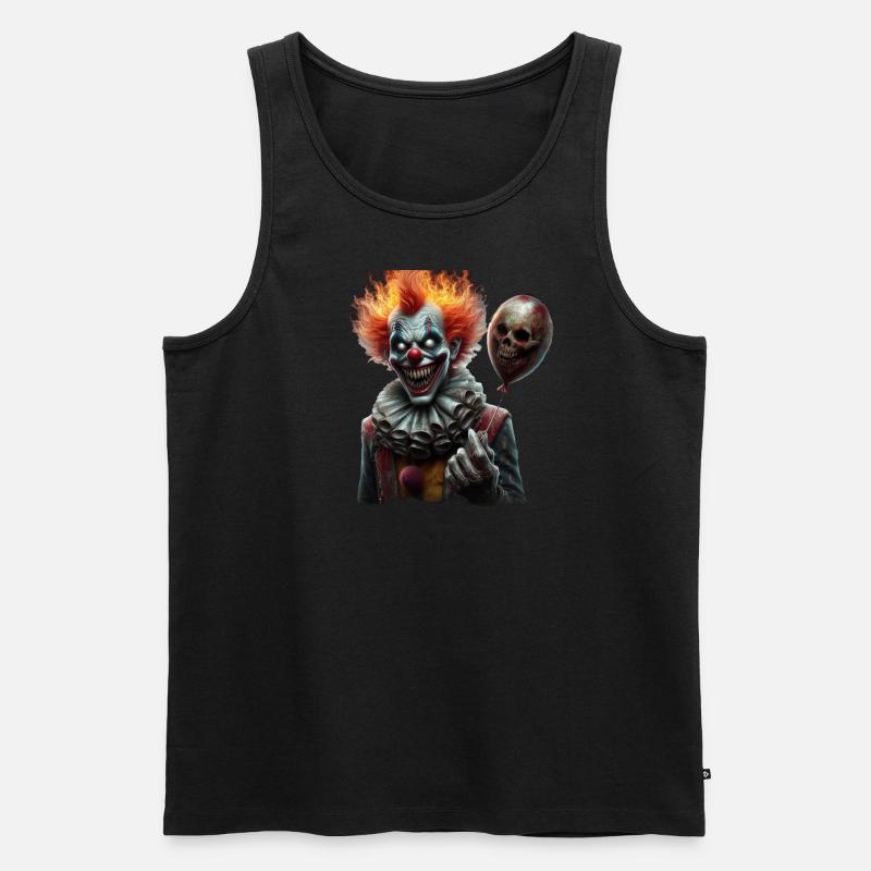 Albtraumclown - Männer Premium Bio Tank Top - Schwarz