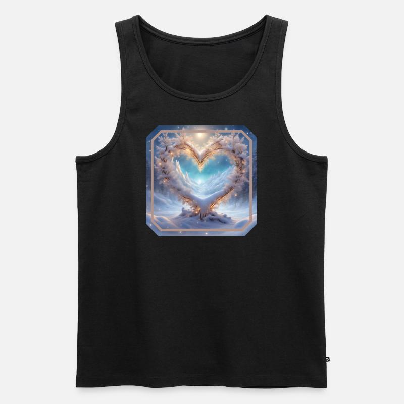 Winterherz 3 - Männer Premium Bio Tank Top - Schwarz