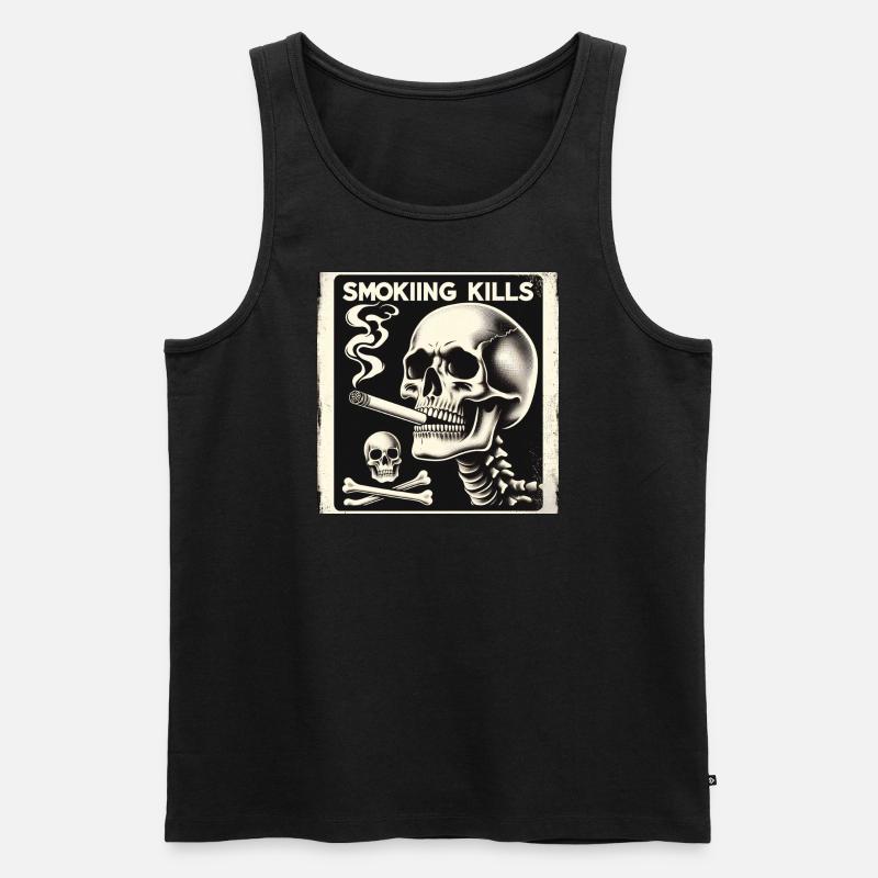Smoking Kills - Männer Premium Bio Tank Top - Schwarz
