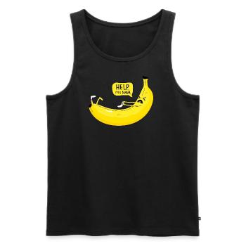 Banane und Socke - Männer Premium Bio Tank Top - Schwarz - Vorne - Michal (187cm)