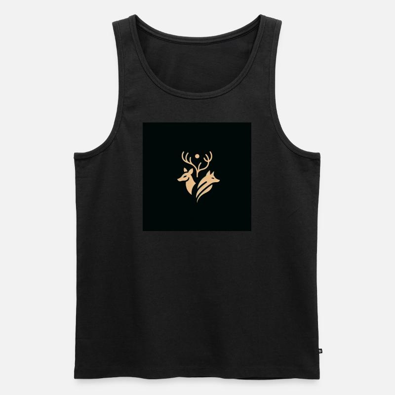 Harmony in Wilderness - Männer Premium Bio Tank Top - Schwarz