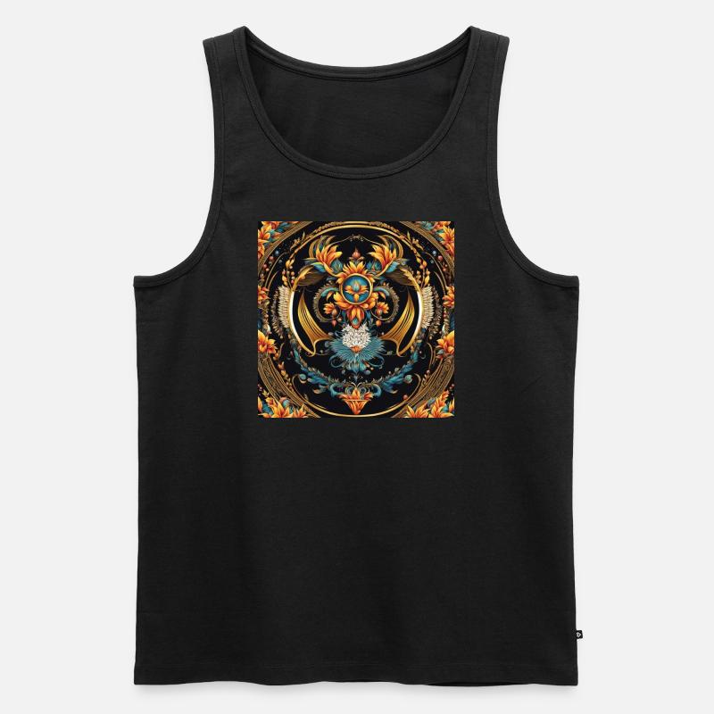 Hirsch - Männer Premium Bio Tank Top - Schwarz
