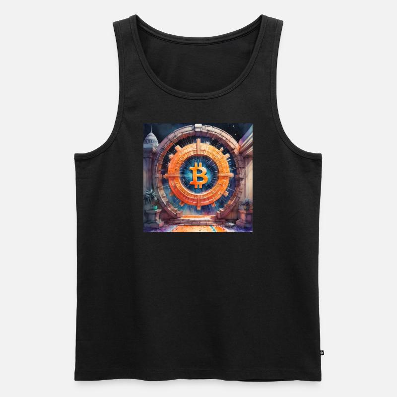 Bitcoin Portal 2 - Männer Premium Bio Tank Top - Schwarz