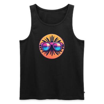 Sonnenbrille Sommer - Männer Premium Bio Tank Top - Schwarz - Vorne - Michal (187cm)