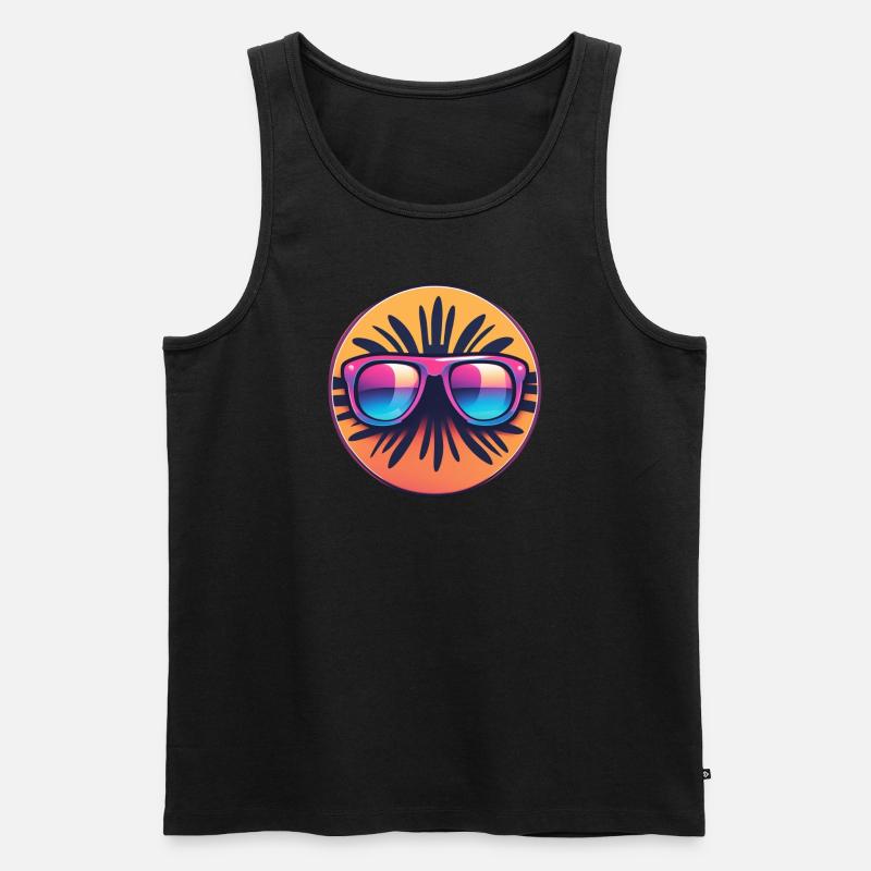 Sonnenbrille Sommer - Männer Premium Bio Tank Top - Schwarz