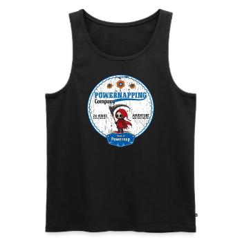 Sleep Shirt - Power Napping - Ironic T-Shirt - Men's Premium Organic Tank Top - black - Front - AI Model Male 178 light (178cm)