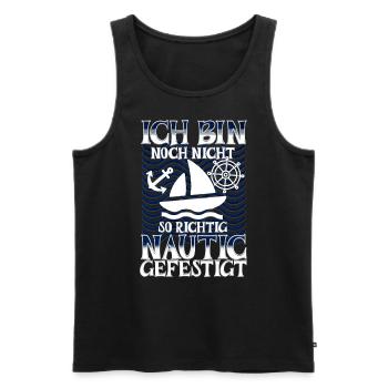 Nautic gefestigt für Segel Anfänger - Männer Premium Bio Tank Top - Schwarz - Vorne - Michal (187cm)
