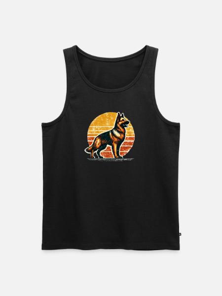 schäferhund - Männer Premium Bio Tank Top - Schwarz