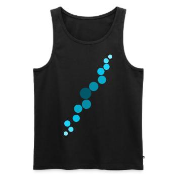 Blaue Blasen - Männer Premium Bio Tank Top - Schwarz - Vorne - AI Model Male 178 light (178cm)