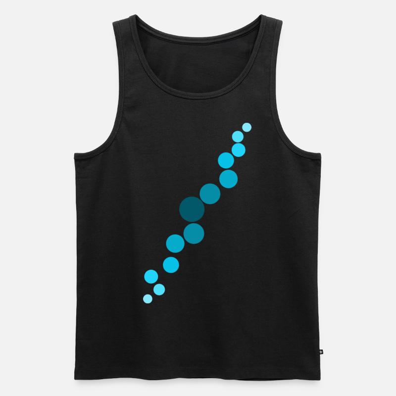 Blaue Blasen - Männer Premium Bio Tank Top - Schwarz