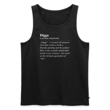 Digga Funny German Idiom - Men's Premium Organic Tank Top - black - Front - Michal (187cm)