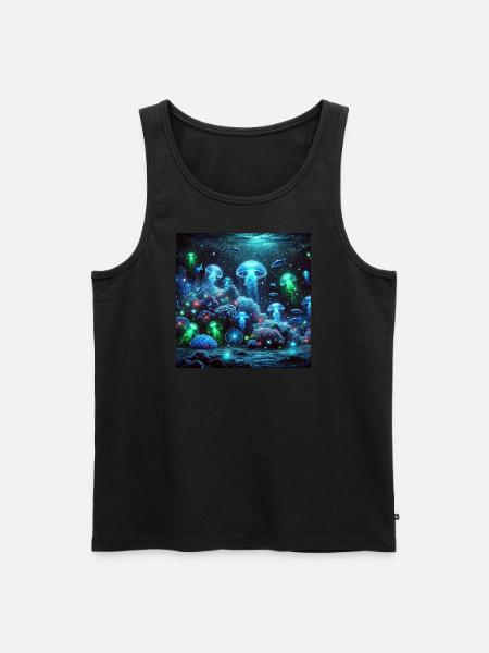 Unterwasserwelt - Männer Premium Bio Tank Top - Schwarz